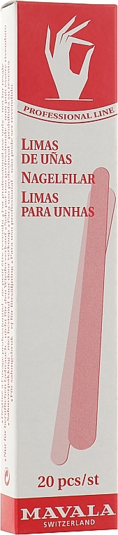 Mavala Пилочки для манікюру професійні, 20 шт. Emery Boards - фото N1
