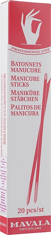 Mavala Деревянные палочки для маникюра, 20шт Manicure Sticks - фото N1