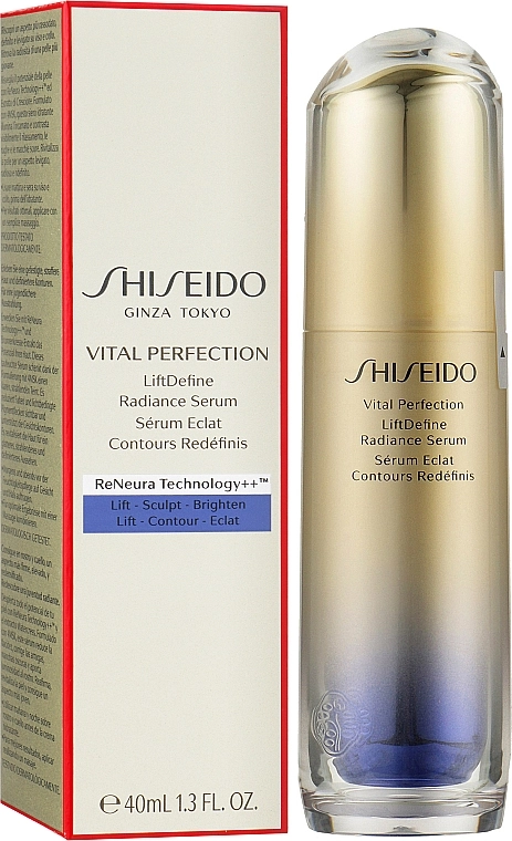 Моделирующая сыворотка для лица и шеи - Shiseido Unisex Vital Perfection LiftDefine Radiance Serum, 40 мл - фото N1