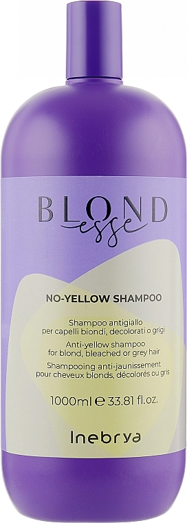 Inebrya Шампунь для осветленных или седых волос Blondesse No-Yellow Shampoo - фото N3