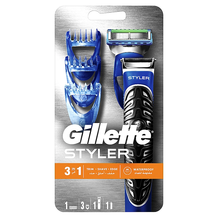 Gillette Набор Fusion ProGlide Styler (стайлер/1шт + сменная кассета/1шт + насадки/3шт) - фото N4