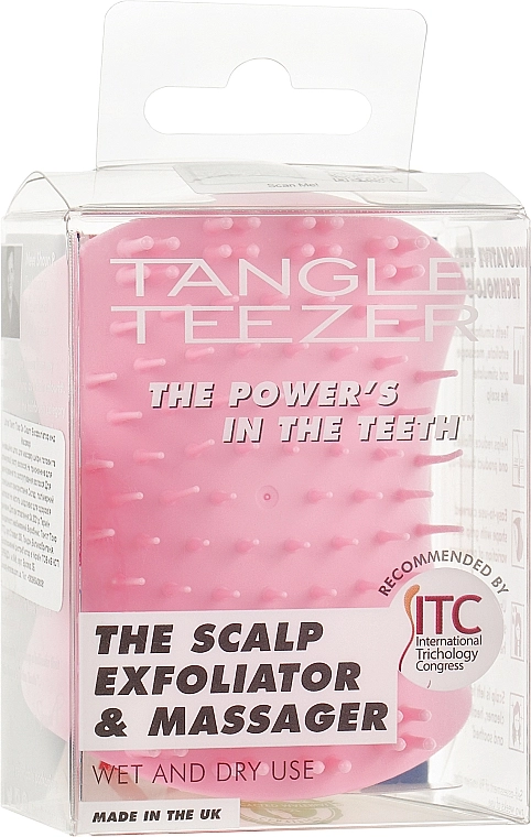 Tangle Teezer Щітка для масажу голови The Scalp Exfoliator & Massager Pretty Pink - фото N4