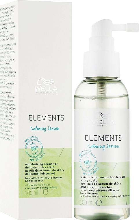 Зволожувальна заспокійлива сироватка - WELLA Elements Calming Serum, 100 мл - фото N2