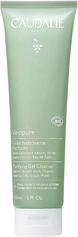 Caudalie Очищающий гель для комбинированной и жирной кожи Vinopure Purifyng Gel Cleanser - фото N1