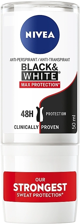 Nivea Антиперспірант "Чорне й біле" Max Pro 48H Antiperspirant Roll-On - фото N1