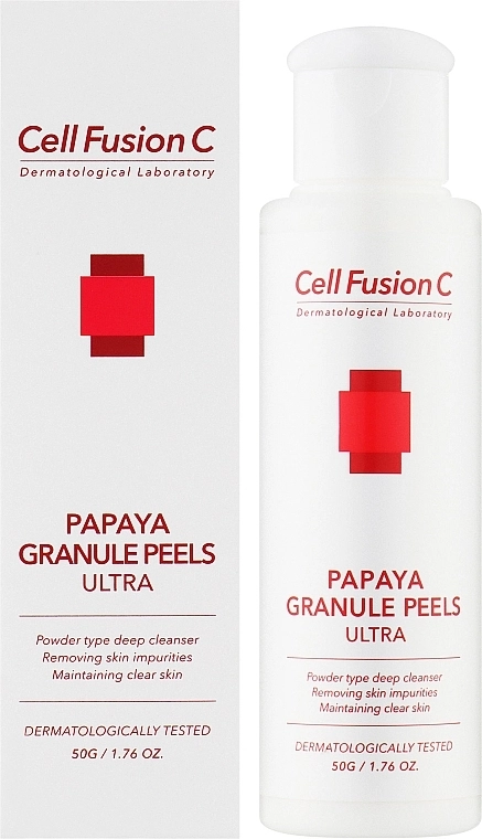 Cell Fusion C Очищающий энзимный пилинг для лица Papaya Granule Peels - фото N2
