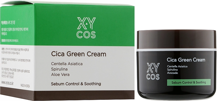 XYCos Крем для лица с центеллой азиатской Cica Green Cream - фото N2