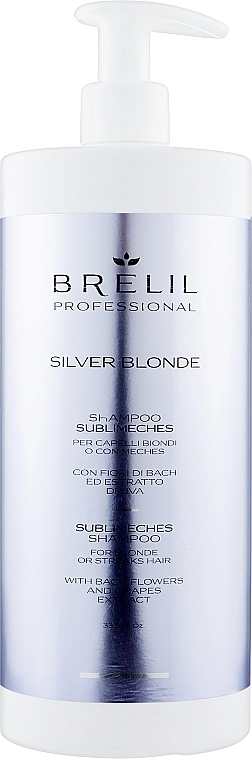 Brelil Шампунь для усунення жовтизни Silver Blonde Sublimeches Shampoo - фото N4
