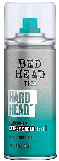 Лак для волос сильной фиксации - TIGI Bed Head Hard Head Hairspray Extreme Hold Level 5, 100 мл - фото N1