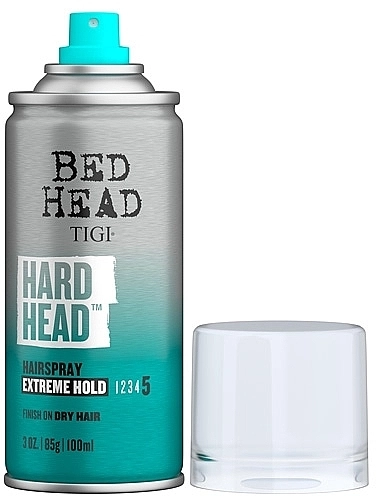 Лак для волос сильной фиксации - TIGI Bed Head Hard Head Hairspray Extreme Hold Level 5, 100 мл - фото N2