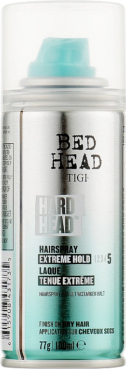 Лак для волос сильной фиксации - TIGI Bed Head Hard Head Hairspray Extreme Hold Level 5, 100 мл - фото N5