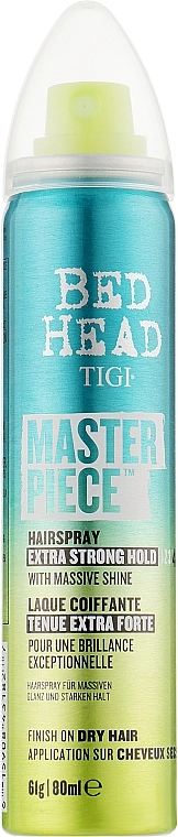 TIGI Лак для волосся з блиском Bed Head Masterpiece Hairspray Extra Strong Hold Level 4 - фото N7