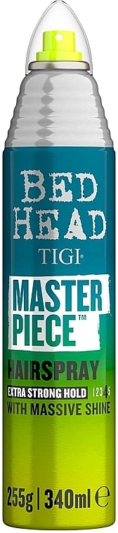 Лак для волосся з блиском - TIGI Bed Head Masterpiece Hairspray Extra Strong Hold Level 4, 340 мл - фото N1