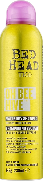 TIGI Сухий шампунь Bed Head Oh Bee Hive Matte Dry Shampoo - фото N1