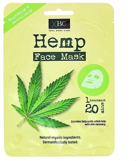 Xpel Marketing Ltd Тканинна маска для обличчя Hemp Face Mask - фото N1