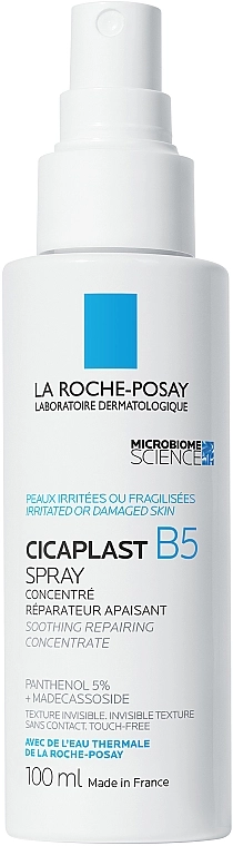 La Roche-Posay Заспокійливий відновлювальний спрей-концентрат для подразненої або пошкодженої шкіри обличчя та тіла дорослих і дітей Cicaplast B5 Spray - фото N1