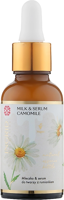 Ingrid Cosmetics Молочко-сироватка для обличчя з ромашкою Vegan Milk & Serum Camomile - фото N1