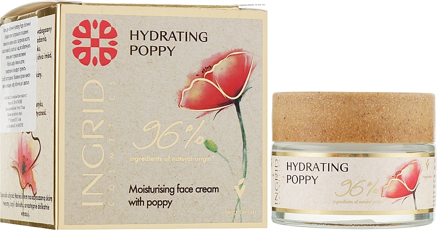 Ingrid Cosmetics Крем увлажняющий для лица с маслом Мака Vegan Hydrating Poppy - фото N2