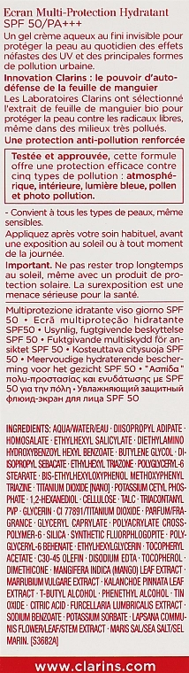 Clarins Увлажняющий защитный флюид-экран для лица UV Plus [5P] Anti-Pollution SPF 50 - фото N5