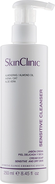 SkinClinic Крем-мыло для чувствительной и сухой кожи лица Sensitive Cleanser Cream Soap - фото N1