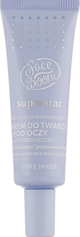 BodyBoom Зволожувальний і освітлювальний крем для обличчя й очей FaceBoom SuperStar Illuminating Face And Eye Cream - фото N1