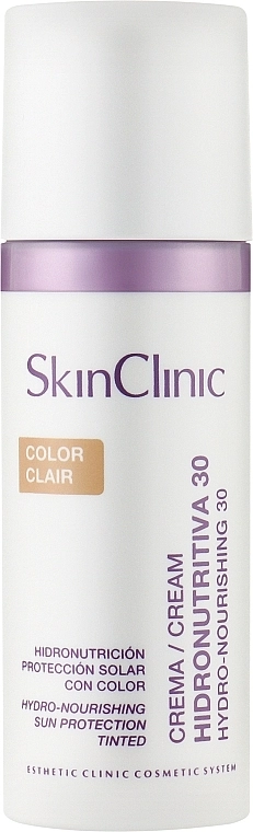 SkinClinic Крем гідроживильний для обличчя з SPF30 Hydro-Nourishing Facial Cream SPF30 Color Clair - фото N1