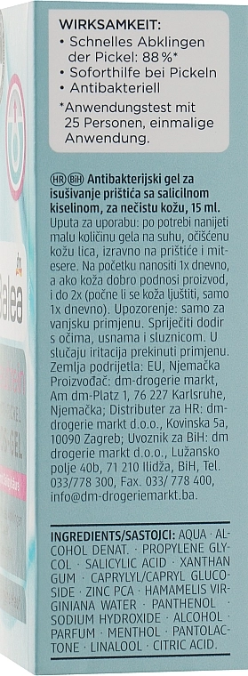 Balea Антибактеріальний гель проти прищів Hautrein Anti-Pickel SOS-Gel - фото N3