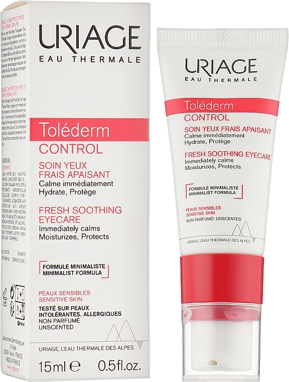 Uriage Успокаивающее средство для кожи вокруг глаз Tolederm Control Fresh Soothing Eyecare - фото N2