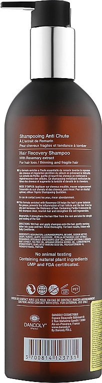 Angel Professional Paris Шампунь от выпадения волос с экстрактом розмарина Angel Professional Black Angel For Men Hair Recovery Shampoo - фото N2