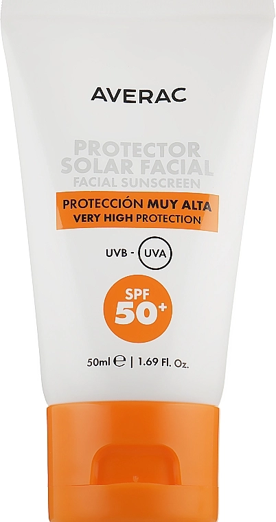 Averac Сонцезахисний крем для обличчя SPF50+ Solar Facial Sunscreen Cream SPF50+ - фото N1