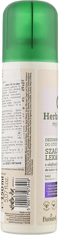 Farmona Дезодорант для ног "Шалфей" Herbal Care Dezodorant - фото N2