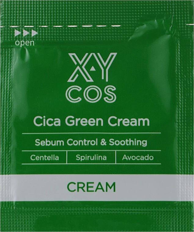 XYCos Крем для лица с центеллой азиатской Cica Green Cream (пробник) - фото N1