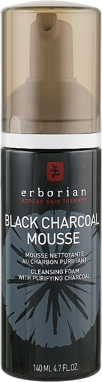 Erborian Пінка для очищення обличчя c деревним вугіллям Black Charcoal Mouse Cleansing Foam With Purifying Charcoal - фото N1
