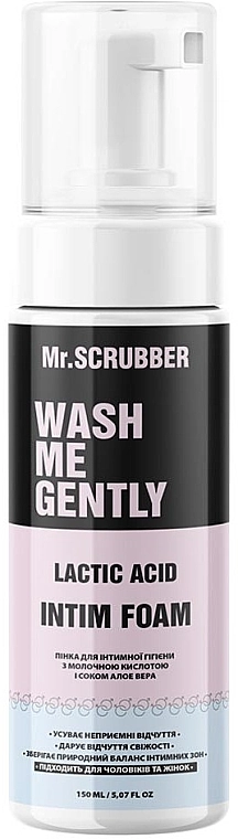 Mr.Scrubber Пенка для интимной гигиены с молочной кислотой и соком алоэ вера Wash Me Gently - фото N1