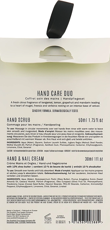 Scottish Fine Soaps Набір Citrus Verbena Hand Care Duo (scr/50ml + cr/30ml) - фото N3