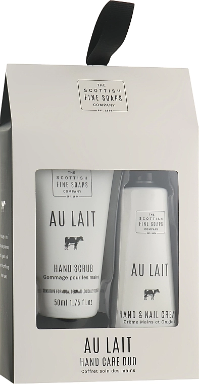 Scottish Fine Soaps Набір Au Lait Hand Care Duo (scr/50ml + cr/30ml) - фото N1