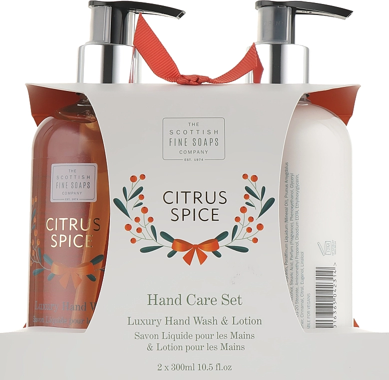 Scottish Fine Soaps Набір Citrus Spice Hand Care Set (h/wash/300ml + h/lot/300ml) - фото N1