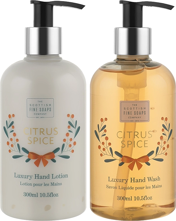 Scottish Fine Soaps Набір Citrus Spice Hand Care Set (h/wash/300ml + h/lot/300ml) - фото N2