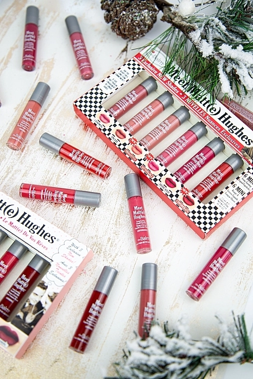 TheBalm Meet Matt(e) Hughes Mini Kit 12 (lipstick/6x1.2ml) Мини-набор матовых помад для губ - фото N4