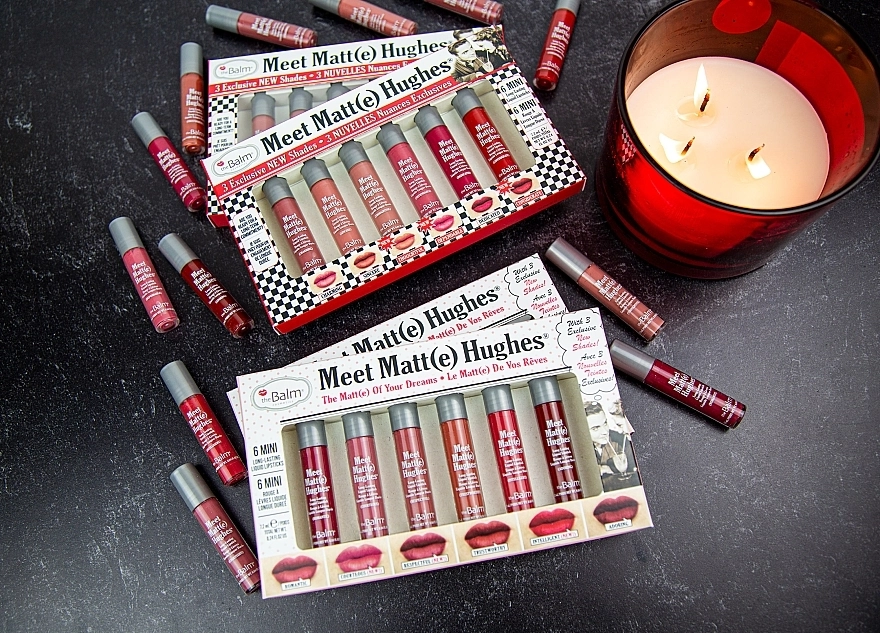 TheBalm Meet Matt(e) Hughes Mini Kit 12 (lipstick/6x1.2ml) Мини-набор матовых помад для губ - фото N6