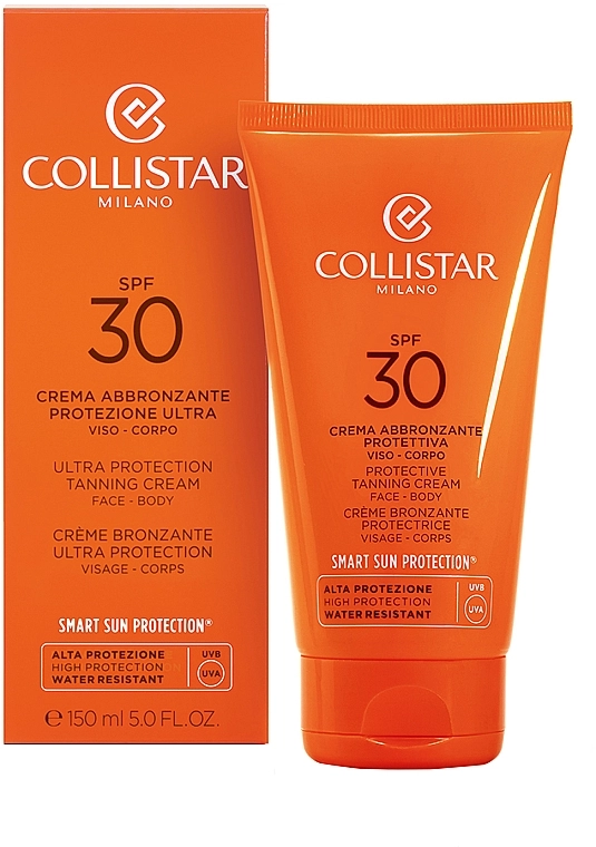 Collistar Крем для засмагання Ultra Protection Tanning Cream face and body SPF 30 - фото N2