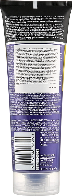 John Frieda Інтенсивний фіолетовий шампунь для світлого волосся Violet Crush For Blondes - фото N2