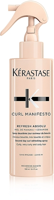 Kerastase Освежающий спрей-вуаль, который не требует смывания, для завитков кудрявых волос Curl Manifesto Refresh Absolu - фото N1