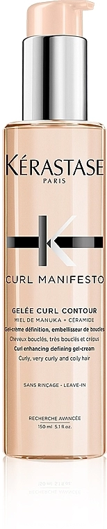 Kerastase Гель-крем, який не потребує змивання, для структурування і підкреслення завитків кучерявого волосся Curl Manifesto Gelée Curl Contour - фото N1
