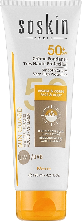 Soskin Сонцезахисний крем для обличчя й тіла SPF 50+ Smooth Cream Body & Face Very High Protection SPF50+ - фото N1