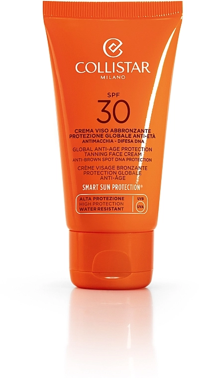 Collistar Крем проти пігментних плям Global Anti-Age Protection Tanning Face Cream SPF 30 - фото N1