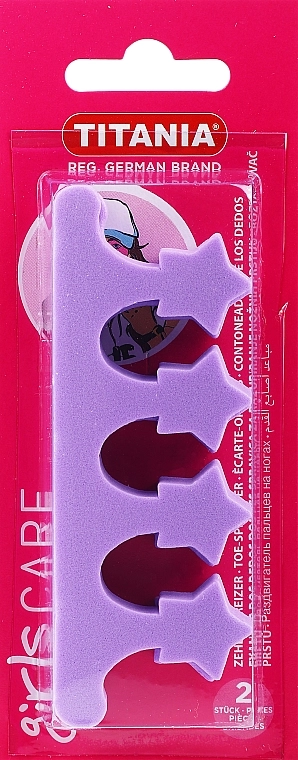 Titania Розпірка для педикюру, фіолетова - фото N1