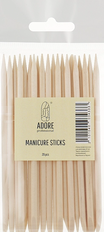 Adore Professional Апельсиновые палочки для маникюра, 11,5 см Manicure Sticks - фото N1