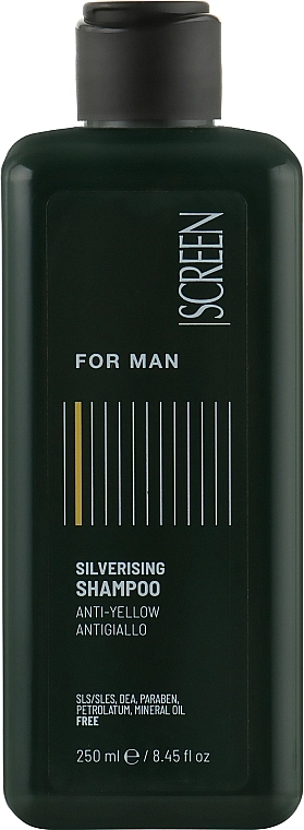 Screen Чоловічий шампунь з антижовтим ефектом For Man Silverising Shampoo - фото N1