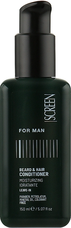 Screen Чоловічий незмивний кондиціонер для волосся й бороди For Man Beard & Hair Conditioner - фото N1